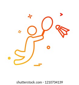 Badminton icon design vector