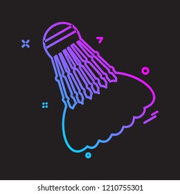 Badminton icon design vector 