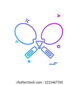 Badminton icon design vector