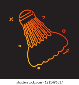 Badminton icon design vector 