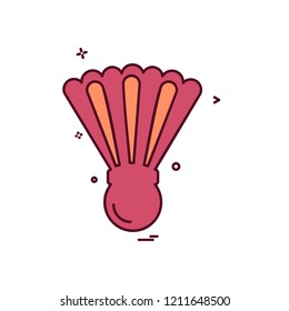 Badminton icon design vector