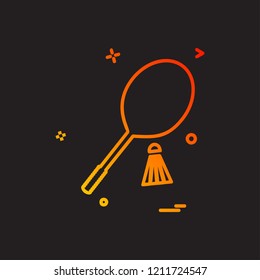 Badminton icon design vector