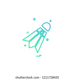 Badminton icon design vector
