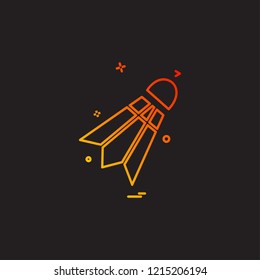 Badminton icon design vector