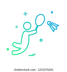 Badminton icon design vector