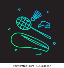 Badminton icon design vector