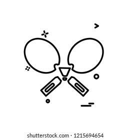 Badminton icon design vector