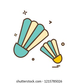 Badminton icon design vector 