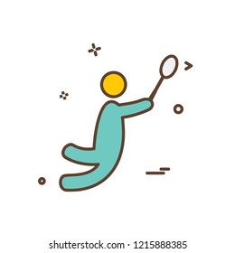 Badminton icon design vector