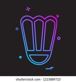 Badminton icon design vector