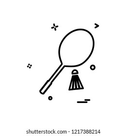 Badminton icon design vector