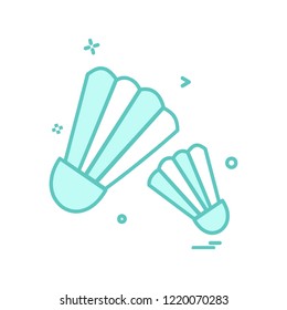 Badminton icon design vector 