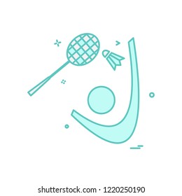 Badminton icon design vector