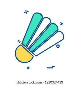 Badminton icon design vector 