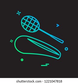 Badminton icon design vector