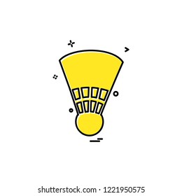 Badminton icon design vector