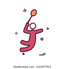 Badminton icon design vector