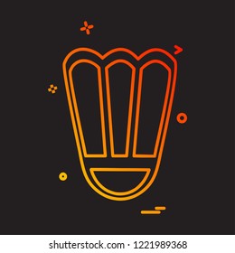 Badminton icon design vector