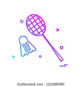 Badminton icon design vector