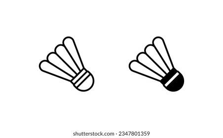 Badminton icon design with white background stock illustration