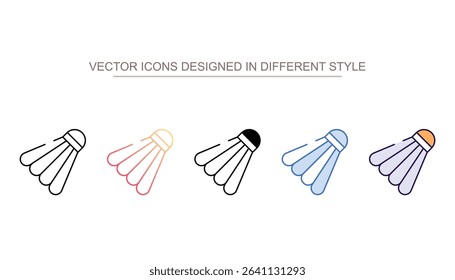 Badminton icon design with white background stock illustration