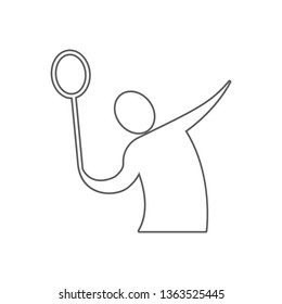 badminton icon. Element of Sport for mobile concept and web apps icon. Outline, thin line icon for website design and development, app development