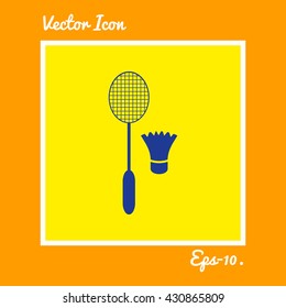 Badminton Icon. Eps-10.