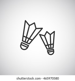  Badminton icon flat.