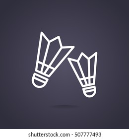  Badminton icon flat.