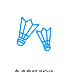  Badminton icon flat.