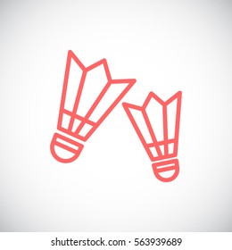  Badminton icon flat.