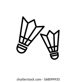  Badminton icon flat.