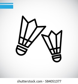  Badminton icon flat.