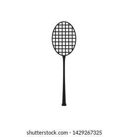 Badminton icon flat. Illustration isolated vector sign symbol