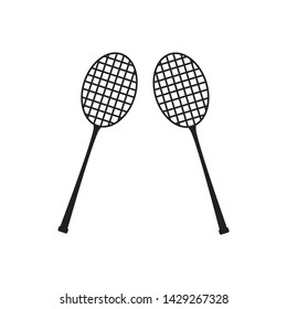 Badminton icon flat. Illustration isolated vector sign symbol