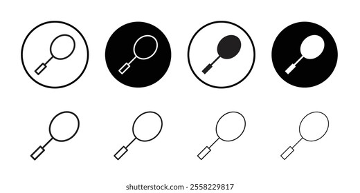 Badminton icon Flat line illustration