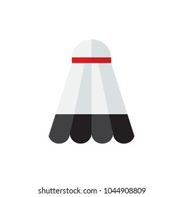badminton icon in flat style isolated vector illustration on white transparent background