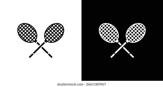 Badminton icon of a flat style vector