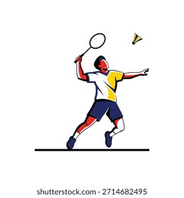 Badminton Symbol flaches Vektordesign.