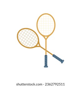 Badminton icon flat vector. Sport exercise. Healthy gym isolated