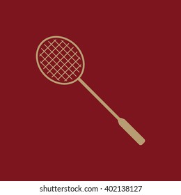 The badminton icon. Game symbol. Flat Vector illustration