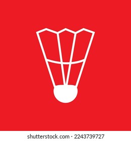 Badminton icon, graphic resource template, vector illustration.