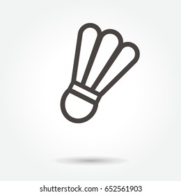 badminton icon isolated on background. website or app. on white background
