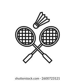 Badminton icon isolated. simple vector icon on white background