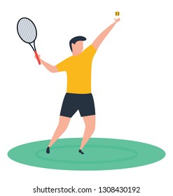 Badminton icon, isometric vector design