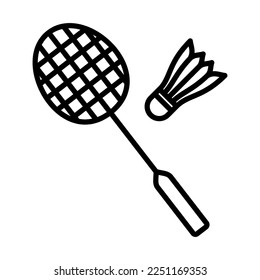 Badminton Icon Logo Design Vector Template Illustration Sign And Symbol Pixels Perfect