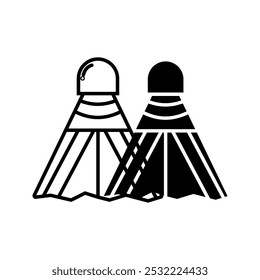 Badminton icon on white background.
