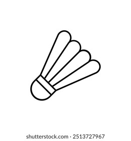 badminton icon. Outline style design isolated on white background