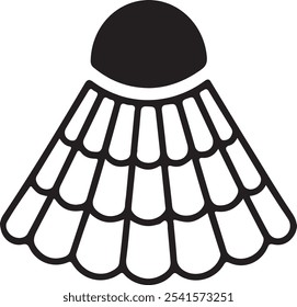 Ícone de badminton define vetor no fundo branco