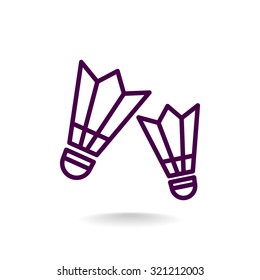 The badminton icon. Shuttlecock symbol